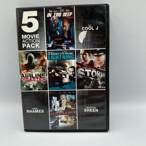 5 Movie Action Pack In Too Deep Airline Disaster Lightning Storm Zero DVD